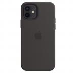 Apple iPhone 12 / 12 Pro (6.1") Silicone Case with MagSafe - Black