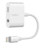 Belkin 3.5 mm Audio + Charge RockStar Adapter MFi Certified, Enables 3.5 mm Aux Headphones and Lightning Charger Input at the Same Time! Made for iPhone X, iPhone 8, iPhone 8 Plus, iPhone 7 and iPhone 7 Plus