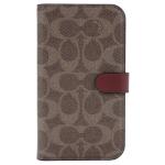 COACH iPhone 14 Pro (6.1") Folio Case - Signature C Tan Three Card Slots - Removeable Wallet Cover
