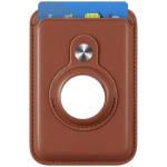 MagSafe Card Wallet with Built-in AirTag Pocket - Brown, fit 2-3 cards, Compatible for iPhone 15/14/13/12 Series