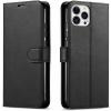iPhone 12/12 Pro Flip Wallet Case - Black 3 Card Slots - Cash Compartment - Magnetic Clip iPhone 12/12 Pro Flip Wallet Case - Black 3 Card Slots - Cash Compartment - Magnetic Clip