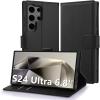 Galaxy S24 Ultra (2024) Flip Wallet Case - Black 3 Card Slots - Cash Compartment - Magnetic Clip Galaxy S24 Ultra (2024) Flip Wallet Case - Black 3 Card Slots - Cash Compartment - Magnetic Clip