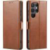Galaxy S24 Ultra (2024) Flip Wallet Case - Brown 3 Card Slots - Cash Compartment - Magnetic Clip Galaxy S24 Ultra (2024) Flip Wallet Case - Brown 3 Card Slots - Cash Compartment - Magnetic Clip