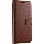 iPhone 14/13 Flip Wallet Case - Brown 3 Card Slots - Cash Compartment - Magnetic Clip