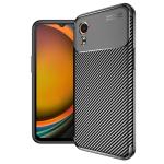 Galaxy Xcover 7 5G Carbon Fibre Rugged Case - Black Ultra Slim - Anti-Stretch - Soft TPU Protective Shell Cover