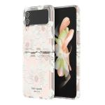 Incase Galazy Z Flip 4 KSNY Hardshell Case - Hollyhock Flower Clear