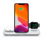 Mophie 3-in-1 Wireless charging stand - White, Made for iPhone, Apple Watch, AirPods. Compatible with iPhone 8 or newer model