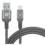 Momax Elite Link Lightning Cable - 1.2m - Black Triple Braided Nylon - MFi Certified - 6X Stronger - Compatible with LifeProof iPhone Cases