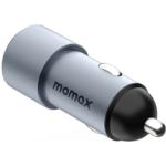 Momax 38W USB-C PD Fast Charging Car Charger Dual-port output, Up to 2.5 Times Charging Faster on iPhone 14/13/12/11/SE (2020)/XS/8 Series With The Use Of Lightning to USB-C cable