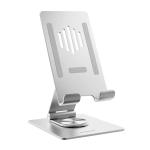 Momax Universal Smartphone / Tablet Stand - Silver, Metallic and Durable Desgin, Rotation Friendly, Foldable for easy transport!