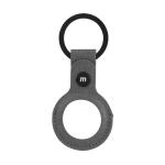Momax AirTag Key Ring Leather Case - Space Grey, PU Leather Case with Metal Ring