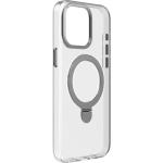 Momax iPhone 15 Pro (6.1") Magnetic Flip Stand Case - Clear / Black MagSafe Compatible - Built in Flip Stand