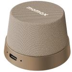 Momax 2 in 1 Magnetic Portable True Wireless Speaker Phone Stand - Sandstone - IPX6 Water Resistant, Magnetic & Compact Attachment Design, Fit For iPhones with Magsafe or Magnetic Phone Cases, Double as a Phone Stand