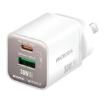 MICRODIA SMARTCUBE NANO 30W DUAL PORT GAN WALL CHARGER - WHITE