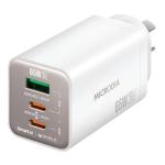 MICRODIA SMARTCUBE NANO 65W TRI PORT GAN WALL CHARGER - WHITE