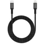 MICRODIA EXECABLE TWEED PD60W 1.3M USB-C TO LIGHTNING CABLE - CHARCOAL