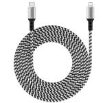 MICRODIA EXECABLE TWEED PD60W 2.6M USB-C TO LIGHTNING CABLE - ZEBRA