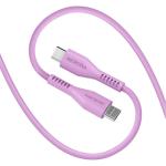 MICRODIA FRUITYWIRE LIQUID SILICON PD100W 1.3M USB-C TO USB-C CABLE - LAVENDER
