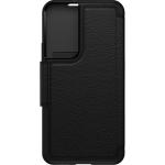 OtterBox Galaxy S22 5G Strada Series Case - Shadow Black Premium Leather - Slim Profile - Magnetic Latch Card Holder Secures Cash or Cards