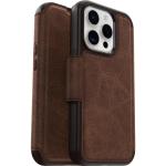 OtterBox iPhone 15 Pro (6.1") Strada Series Folio Wallet MagSafe Case - Brown Shockproof - Drop Proof - Premium Genuine Leather Protective Folio with Two Card Holders - 3X Tested to Military Standard