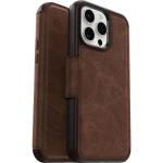 OtterBox iPhone 15 Pro Max (6.7") Strada Series Folio Magsafe Case - Brown Shockproof - Drop Proof - Premium Genuine Leather Protective Folio with Two Card Holders - 3X Tested to Military Standard