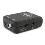 PUDNEY P18012 Tosslink Fibre RCA Converter - Optiv Audio to Stereo - Black