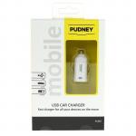 PUDNEY DUAL USB A/C CAR CHARGER 5V 3.4A WHITE