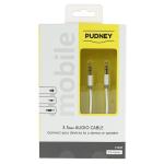 PUDNEY Stereo Audio 3.5mm to 3.5mm Cable - 1m - White PVC