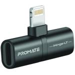 Promate IHINGE-LT.BLK  2-in-1 Audio & Charging     Adaptor with Lightning Connector. 2APassThroughCharging. 48KHz Audio Output. Plug & Play. Colour Black.