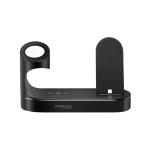 Promate POWERSTATE.BLK Apple MFi Certified 10W Wireless Charging Dock For AirPods & Smartphones. Includes Lightning Connector iPhone stand, Magnetic Watch Charging Stand & Wireless Qi Charging base. Black Color