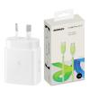 Samsung 25W USB-C PD Fast Charging GaN Wall Charger - White With Momax 1-Link Flow 60W 1.2M USB-C To USB-C PD Fast Charging Cable Green - Support Samsung Super Fast Charge & iPhone PD Fast Charging Samsung 25W USB-C PD Fast Charging GaN Wall Charger - White With Momax 1-Link Flow 60W 1.2M USB-C To USB-C PD Fast Charging Cable Green - Support Samsung Super Fast Charge & iPhone PD Fast Charging