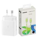 Samsung 25W USB-C PD Fast Charging GaN Wall Charger - White With Momax 1-Link Flow 60W 1.2M USB-C To USB-C PD Fast Charging Cable Green - Support Samsung Super Fast Charge & iPhone PD Fast Charging