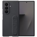 Samsung Galaxy Z Fold7 Silicone Case Back Cover + Screen Protector (AR) + Stand - Black