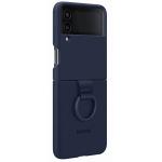 Samsung Galaxy Z Flip4 5G Silicone Cover with Ring - Navy
