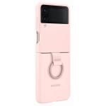 Samsung Galaxy Z Flip4 5G Silicone Cover with Ring - Pink