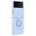 Samsung Galaxy Z Flip4 5G Silicone Cover with Ring - Arctic Blue