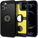 Spigen iPhone 12 / 12 Pro (6.1") Tough Armor Case - Black DROP-TESTED MILITARY GRADE - HEAVY DUTY - 3-Layer Extreme Protection - Air Cushion Technology - Dual Layer Protection