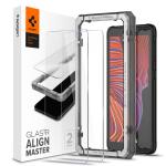 Spigen Galaxy XCover 5 Premium Tempered Glass Screen Protector - 2 Pack Super HD Clarity - 9H Screen Hardness - Delicate Touch - Perfect Grip - Case Friendly with Spigen Phone Case