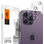 Spigen iPhone 15 / 14 Pro & 15 / 14 Pro Max Camera Lens Premium Tempered Screen Protector - 2 Pack 9H Hardness - Edge to Edge Protection - Case Friendly with Spigen Cases