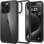 Spigen iPhone 15 Pro Max (6.7") Ultra Hybrid Case - Clear / Matte Black Certified Military-Grade Protection - Clear Durable Back Panel + TPU Bumper