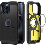 Spigen iPhone 15 Pro Max (6.7") Tough Armor Magfit Case - Black Drop-Tested Military Grade - MagSafe Compatible - Heavy Duty - 3-Layer Extreme Protection - Air Cushion Technology - Dual Layer Protection
