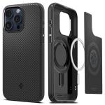 Spigen iPhone 15 Pro (6.1") Mag Armor Magfit Case - Black MagSafe Compatible - Certified Military-Grade Protection - Durable Back Panel + TPU Bumper