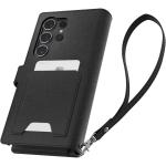 Spigen Galaxy S24 Ultra 5G Premium Flip Wallet Case - Black Convenience - Premium Quality - 3 Card slots + Cash Compartment - Comfort Viewing - Reversible Magnetic Clip