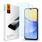 Spigen Galaxy A25 5G / A15 5G (2024) Premium Tempered Glass Screen Protector - 2 Pack Super HD Clarity - 9H Screen Hardness - Delicate Touch - Perfect Grip - Case Friendly with Spigen Phone Case
