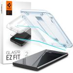 Spigen Galaxy S24 Ultra 5G Premium Tempered Glass Screen Protector - 2 Pack Super HD Clarity - 9H Screen Hardness - Delicate Touch - Perfect Grip - Case Friendly with Spigen Phone Case