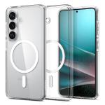 Spigen Galaxy S26 5G (2026) Ultra Hybrid MagFit Case - Clear White - MagSafe compatible - Transparent back - Shock-absorbing bumper