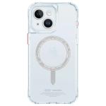 skinarma iPhone 15 (6.1") Saido Mag-Charge Case - Clear MagSafe Compatible - 360 Degree Full Protection - 2H Scratch Resistance - Air Pockets for Shock Absorbent Protection - Includes Extra Set of Transparent Button & Frost Red Lanyard Loop