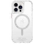 skinarma iPhone 15 Pro (6.1") Saido Mag-Charge Case - Clear MagSafe Compatible - 360 Degree Full Protection - 2H Scratch Resistance - Air Pockets for Shock Absorbent Protection - Includes Extra Set of Transparent Button & Frost Red Lanyard
