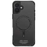skinarma iPhone 16 (6.1") Saido Mag-Charge Case - Black Apple MagSafe Compatible - Raised 360 Screen Edges & Camera Lens Guard - Includes Interchangeable Corner Bumper Lanyard Loops