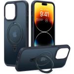 Torras iPhone 15 (6.1") Ostand Matte Case - Black MagSafe Compatible - Horizontal / Vertical & Flexible Ostand
